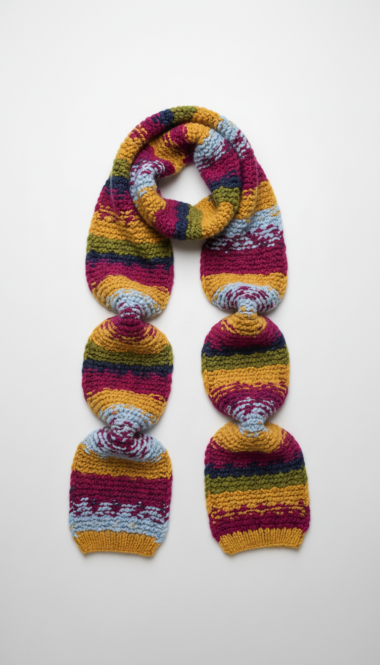 Citrine Extra-Long Hand-Knit Scarf